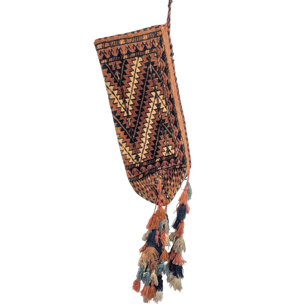 Antique West Turkestan late 19th century Turkmen Uk Bash Carpet Bag Yomut Tribes